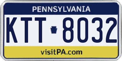 PA license plate KTT8032