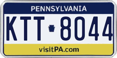 PA license plate KTT8044