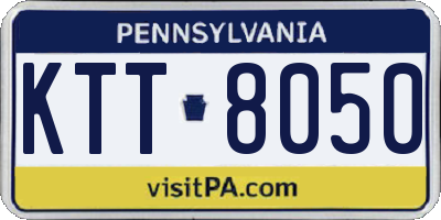 PA license plate KTT8050