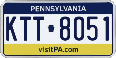 PA license plate KTT8051