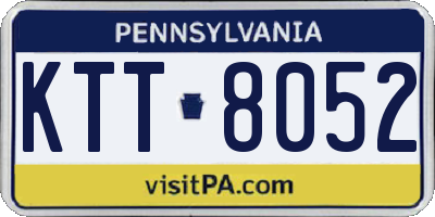 PA license plate KTT8052