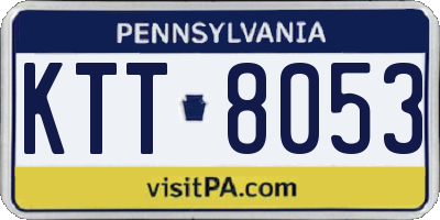 PA license plate KTT8053