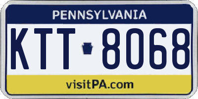 PA license plate KTT8068