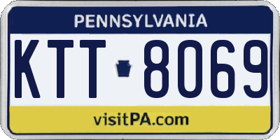 PA license plate KTT8069