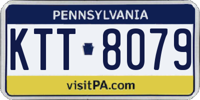 PA license plate KTT8079