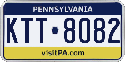 PA license plate KTT8082