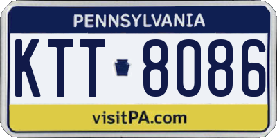 PA license plate KTT8086