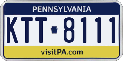 PA license plate KTT8111