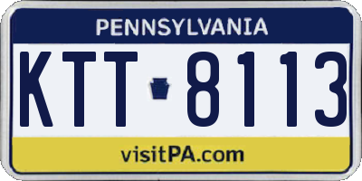 PA license plate KTT8113