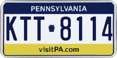 PA license plate KTT8114