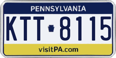PA license plate KTT8115