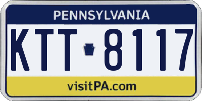 PA license plate KTT8117