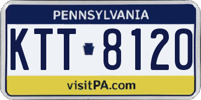 PA license plate KTT8120