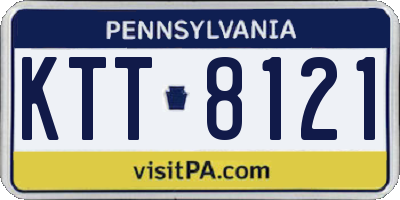 PA license plate KTT8121