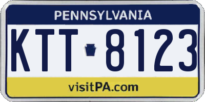 PA license plate KTT8123