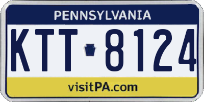 PA license plate KTT8124