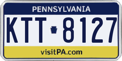 PA license plate KTT8127