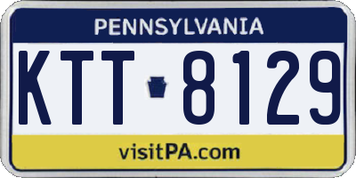 PA license plate KTT8129