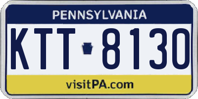 PA license plate KTT8130