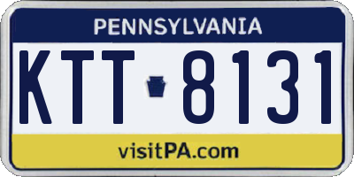 PA license plate KTT8131