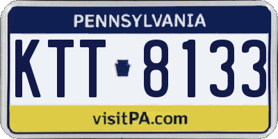 PA license plate KTT8133