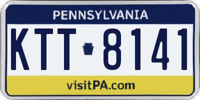 PA license plate KTT8141