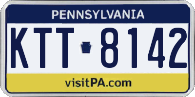 PA license plate KTT8142