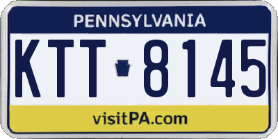 PA license plate KTT8145