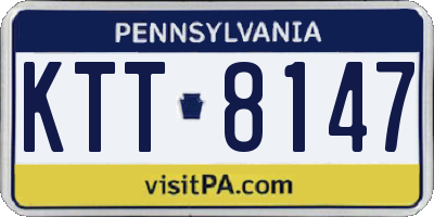 PA license plate KTT8147