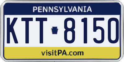 PA license plate KTT8150