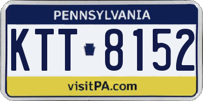 PA license plate KTT8152