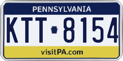PA license plate KTT8154