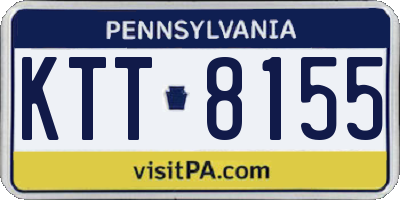 PA license plate KTT8155