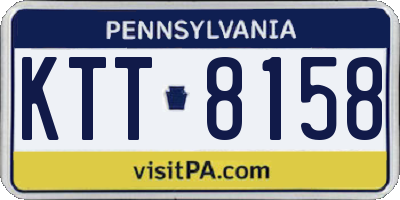 PA license plate KTT8158