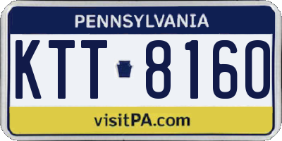 PA license plate KTT8160