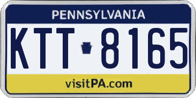 PA license plate KTT8165