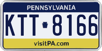 PA license plate KTT8166