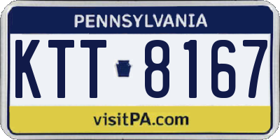 PA license plate KTT8167
