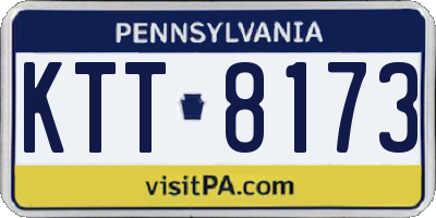 PA license plate KTT8173