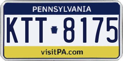 PA license plate KTT8175