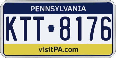 PA license plate KTT8176