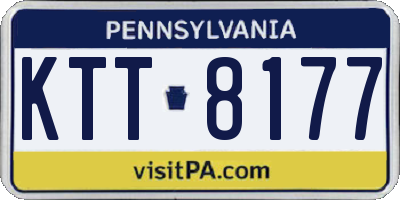 PA license plate KTT8177