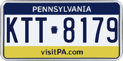 PA license plate KTT8179
