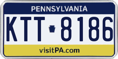 PA license plate KTT8186