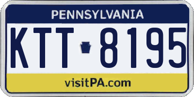 PA license plate KTT8195