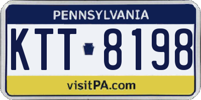 PA license plate KTT8198
