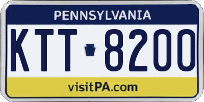 PA license plate KTT8200