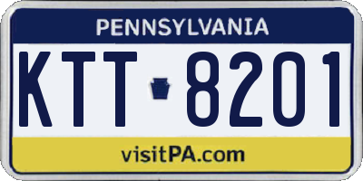 PA license plate KTT8201