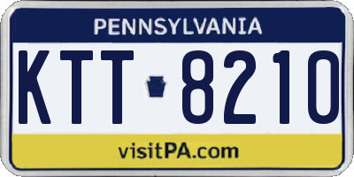 PA license plate KTT8210
