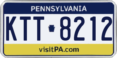 PA license plate KTT8212